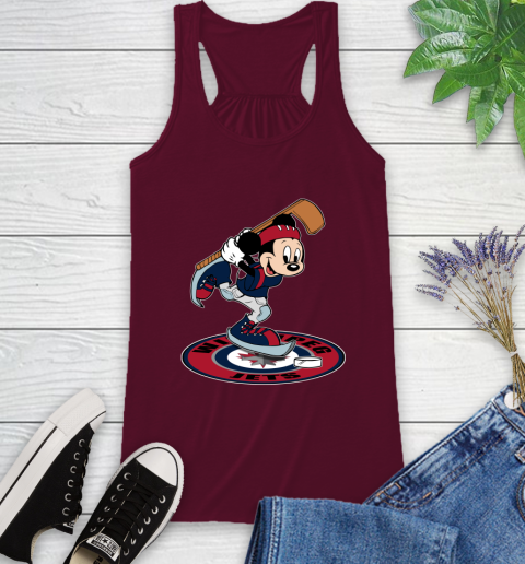 NHL Hockey Winnipeg Jets Cheerful Mickey Disney Shirt Racerback Tank 3