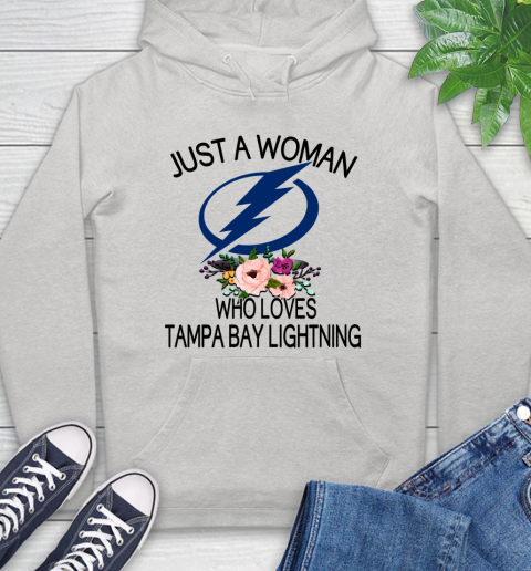 NHL Just A Woman Who Loves Tampa Bay Lightning Hockey Sports Hoodie