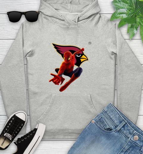 NFL Spider Man Avengers Endgame Football Arizona Cardinals Youth Hoodie