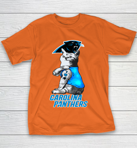 NFL Football My Cat Loves Carolina Panthers Youth T-Shirt 4