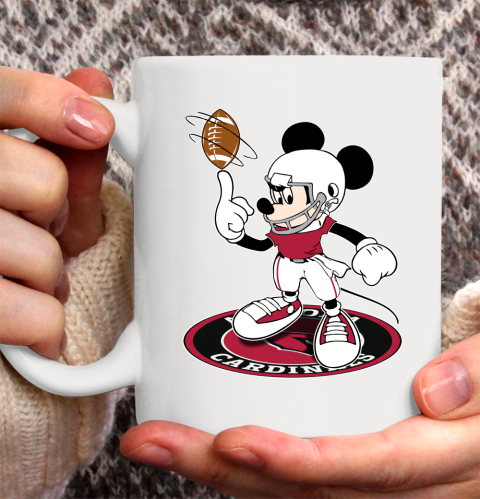 NFL Football Arizona Cardinals Cheerful Mickey Disney Shirt fish pond Ceramic Mug 15oz 2