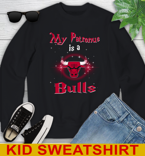 NBA Basketball Harry Potter My Patronus Is A Chicago Bulls Youth Sweatshirt