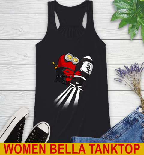 MLB Baseball Chicago White Sox Deadpool Minion Marvel Shirt Racerback Tank