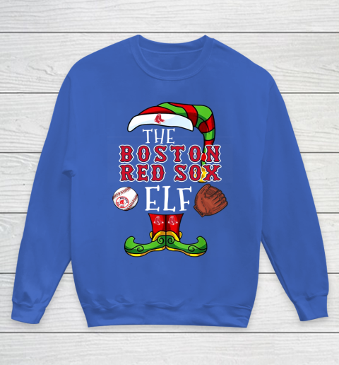 Boston Red Sox Christmas ELF Funny MLB Youth Sweatshirt 6