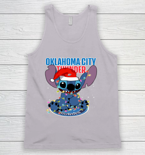 Oklahoma City Thunder NBA noel stitch Basketball Christmas Tank Top 2