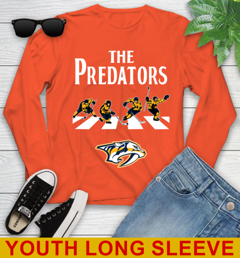 NHL Hockey Nashville Predators The Beatles Rock Band Shirt Youth Long Sleeve 3