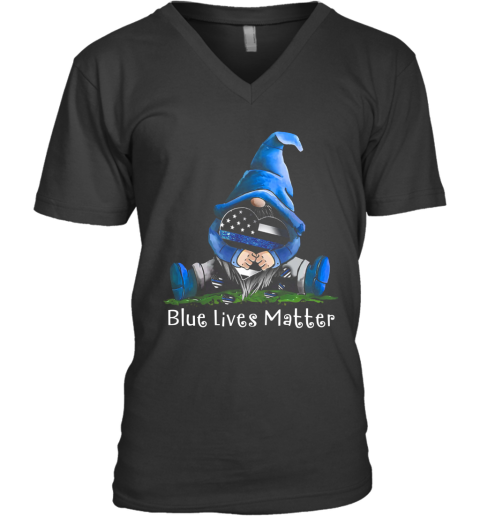 Gnomes Blue Lives Matter V-Neck T-Shirt