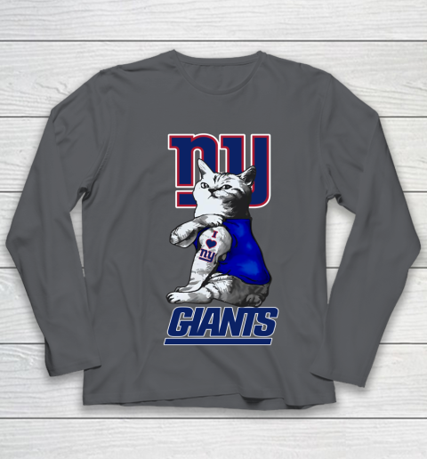 NFL Football My Cat Loves New York Giants Youth Long Sleeve 6