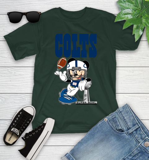 NFL Indianapolis Colts Mickey Mouse Disney Super Bowl Football T Shirt Youth T-Shirt 5