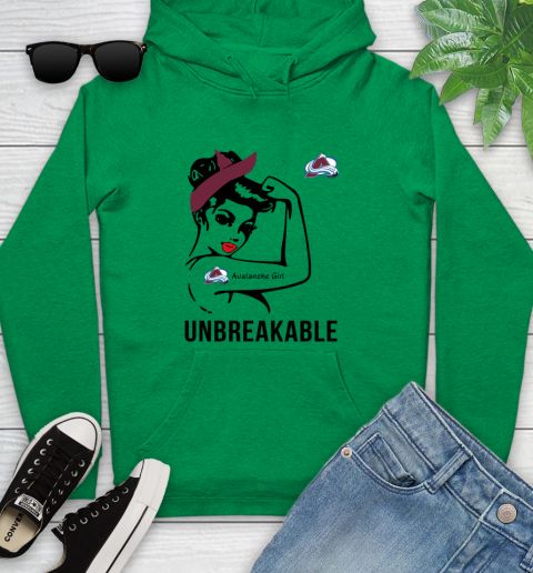 NHL Colorado Avalanche Girl Unbreakable Hockey Sports Youth Hoodie 5