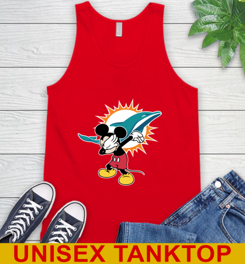 Miami Dolphins NFL Football Dabbing Mickey Disney Sports Tank Top 6