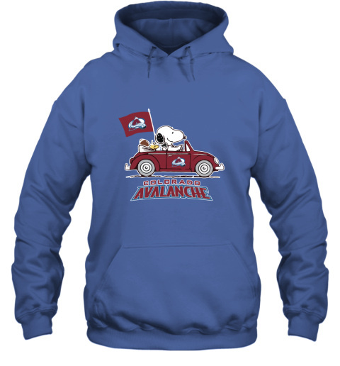 Snoopy And Woodstock Ride The Colorado Avalanche Car NHL Hoodie