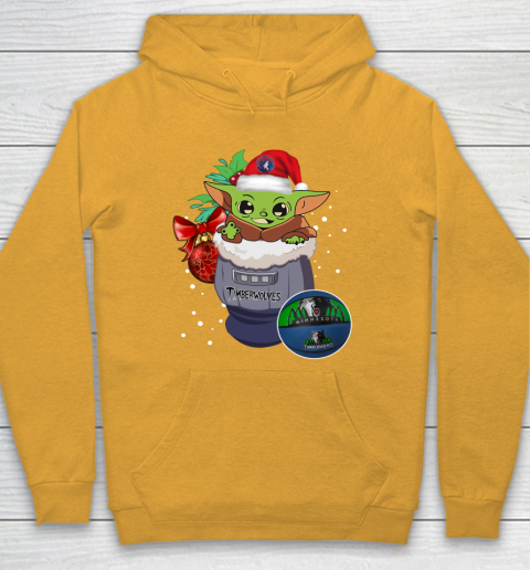 Minnesota Timberwolves Christmas Baby Yoda Star Wars Funny Happy NBA Hoodie 3