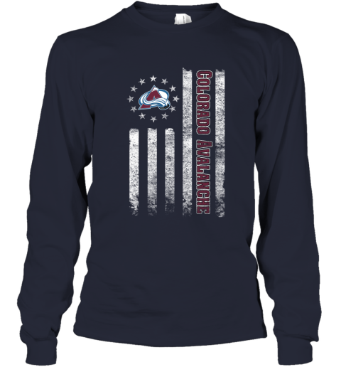 NHL American Flag Hockey Sports Colorado Avalanche Youth Long Sleeve 2