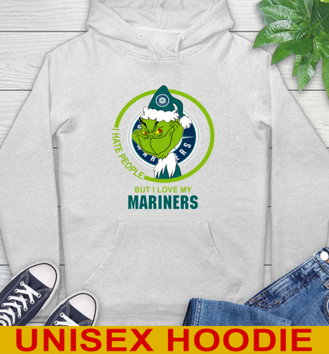 Seattle Mariners MLB Christmas Grinch I Hate People But I Love My Favorite Baseball Team Hoodie