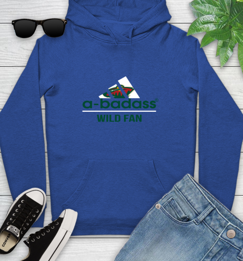 NHL A Badass Minnesota Wild Fan Adidas Hockey Sports Youth Hoodie 11