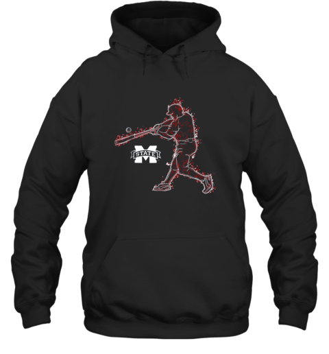 Mississippi State Bulldogs Baseball Player On Fire Hoodie