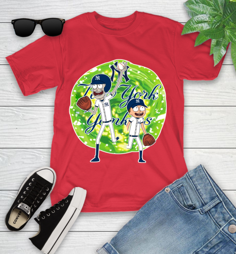 MLB New York Yankees Rick And Morty Baseball Sports Youth T-Shirt 10