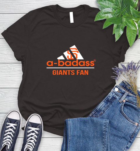 MLB A Badass San Francisco Giants Fan Adidas Baseball Sports Women's T-Shirt 11