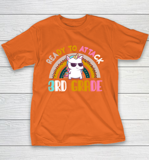 Back to school shirt Ready To Attack 3rd grade Unicorn Youth T-Shirt 4