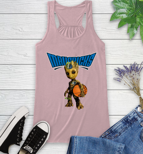 Dallas Mavericks NBA Basketball Groot Marvel Guardians Of The Galaxy Racerback Tank 11