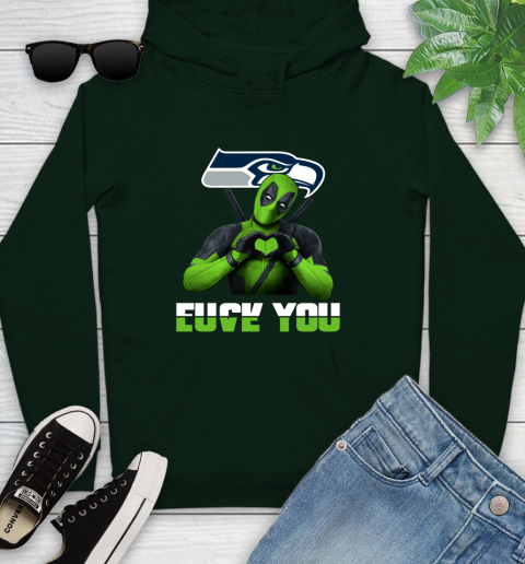 NHL Seattle Seahawks Deadpool Love You Fuck You Football Sports Youth Hoodie 14
