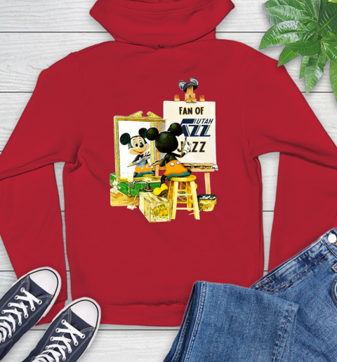 NBA Basketball Utah Jazz Mickey Drawing Shirt 23