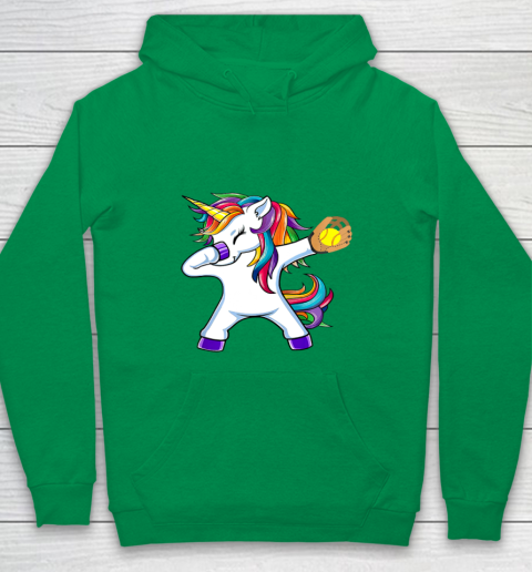 Dabbing Unicorn Softball T Shirt Funny Dab Gift Youth Hoodie 6