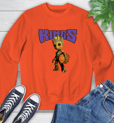 Sacramento Kings NBA Basketball Groot Marvel Guardians Of The Galaxy Sweatshirt 4