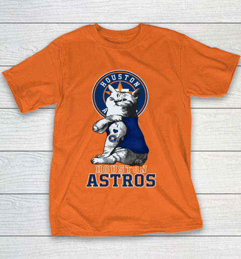 MLB Baseball My Cat Loves Houston Astros Youth T-Shirt 4