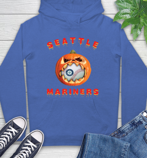 MLB Seattle Mariners Halloween Pumpkin Baseball Sports Hoodie 9