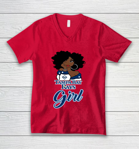 Tampa Bay Rayss Girl MLB V-Neck T-Shirt 7