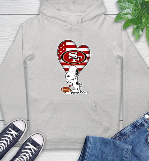 San Francisco 49ers NFL Football The Peanuts Movie Adorable Snoopy Hoodie