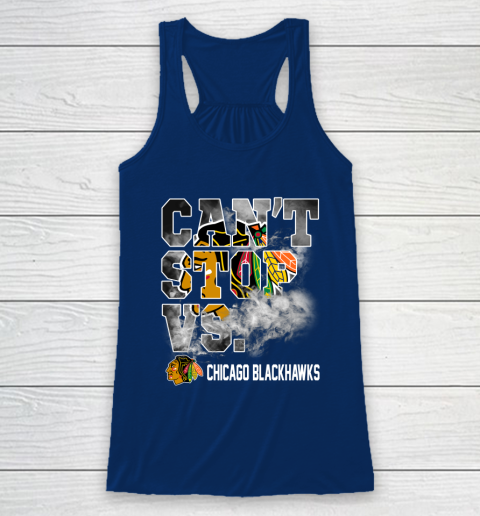 NHL Chicago Blackhawks Hockey Can't Stop Vs Racerback Tank 6