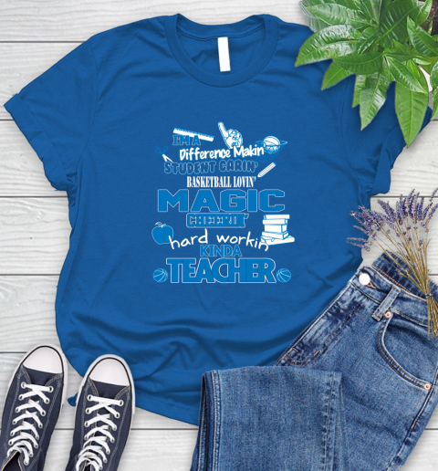Orlando Magic NBA I'm A Difference Making Student Caring Basketball Loving Kinda Teacher Women's T-Shirt 12
