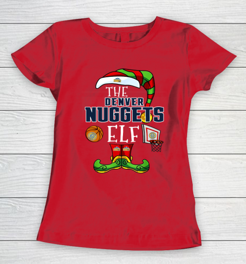 Denver Nuggets Christmas ELF Funny NBA Women's T-Shirt 9