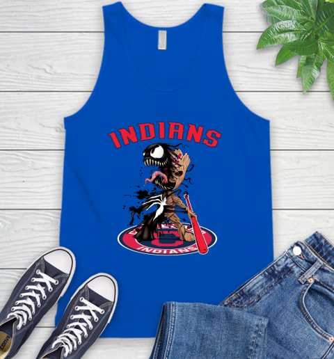 MLB Cleveland Indians Baseball Venom Groot Guardians Of The Galaxy Tank Top 5