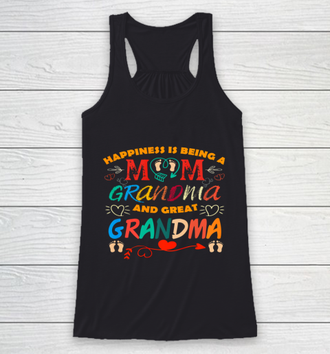Happiness Is Being A Mom Great Grandma T shirt Women Mother Racerback Tank