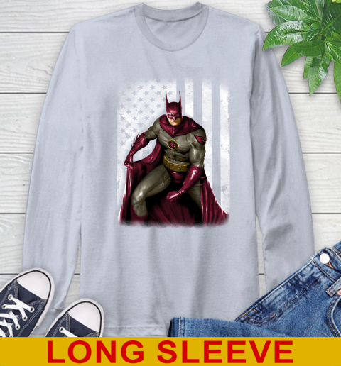 Arizona Cardinals NFL Football Batman DC American Flag Shirt Long Sleeve T-Shirt - Image 7