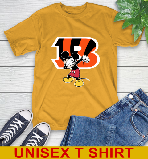 Cincinnati Bengals NFL Football Dabbing Mickey Disney Sports T-Shirt 3