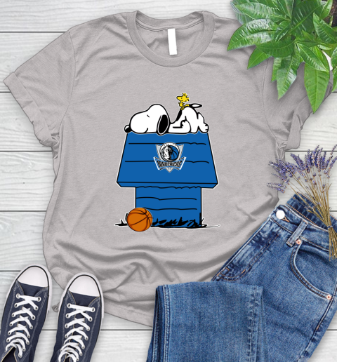 Dallas Mavericks NBA Basketball Snoopy Woodstock The Peanuts Movie Women's T-Shirt 10