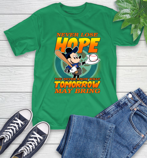 Chicago Cubs MLB Baseball Mickey Disney Never Lose Hope T-Shirt 7