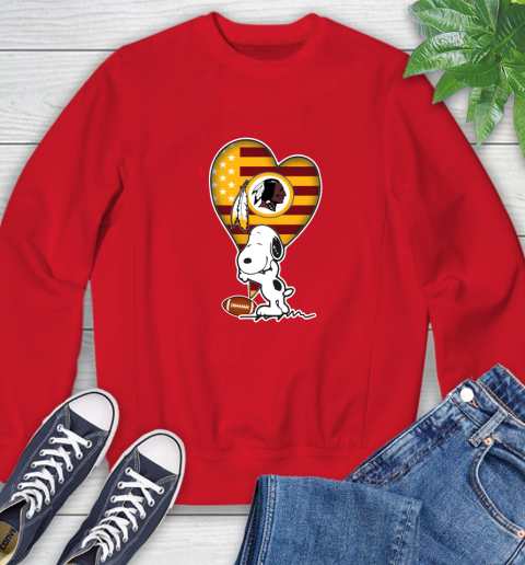 Washington Redskins NFL Football The Peanuts Movie Adorable Snoopy Sweatshirt 10
