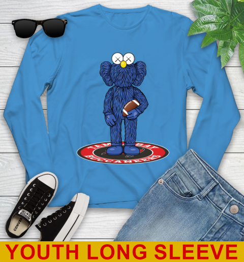 NFL Football Tampa Bay Buccaneers Kaws Bff Blue Figure Shirt Youth Long Sleeve 8