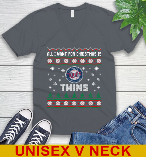 MLB All I Want For Christmas Is Minnesota Twins Baseball Sports 50