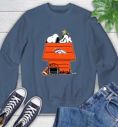 Denver Broncos NFL Football Snoopy Woodstock The Peanuts Movie Sweatshirt 7
