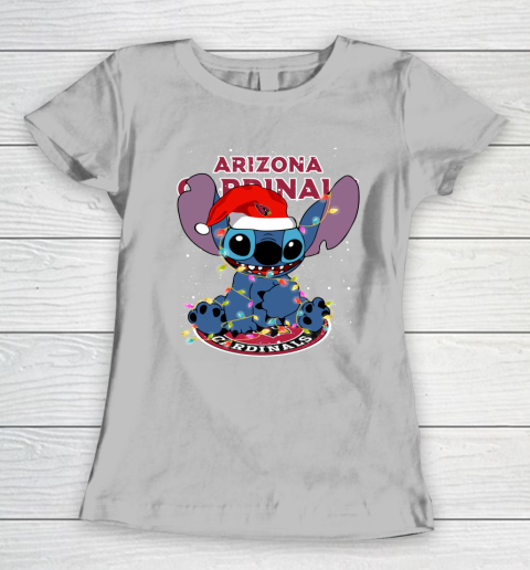 Arizona Cardinals NFL Football noel stitch Christmas Women's T-Shirt 3