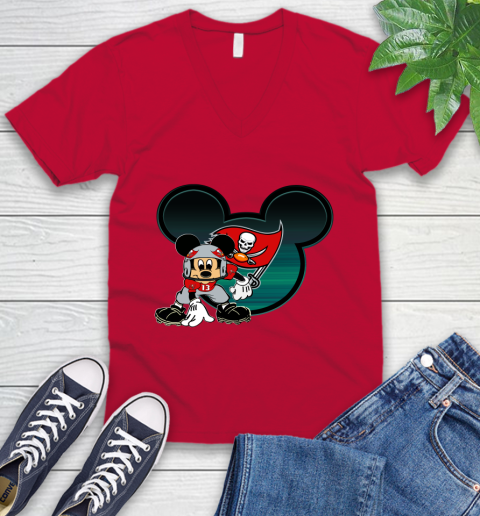 NFL Tampa Bay Buccaneers Mickey Mouse Disney Football T Shirt V-Neck T-Shirt 8