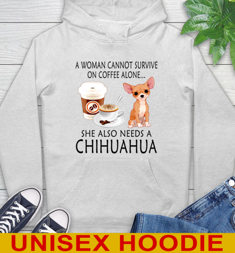 Women cannot survive on coffee alone she also need a cHIHUAHUA tshirt 13