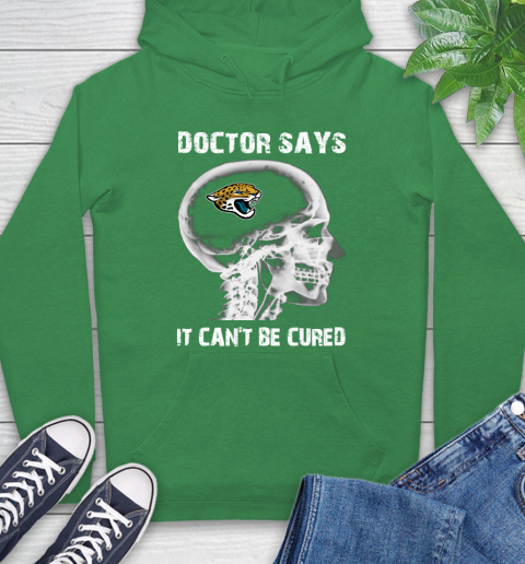NFL Jacksonville Jaguars Football Skull It Can't Be Cured Shirt Hoodie 9